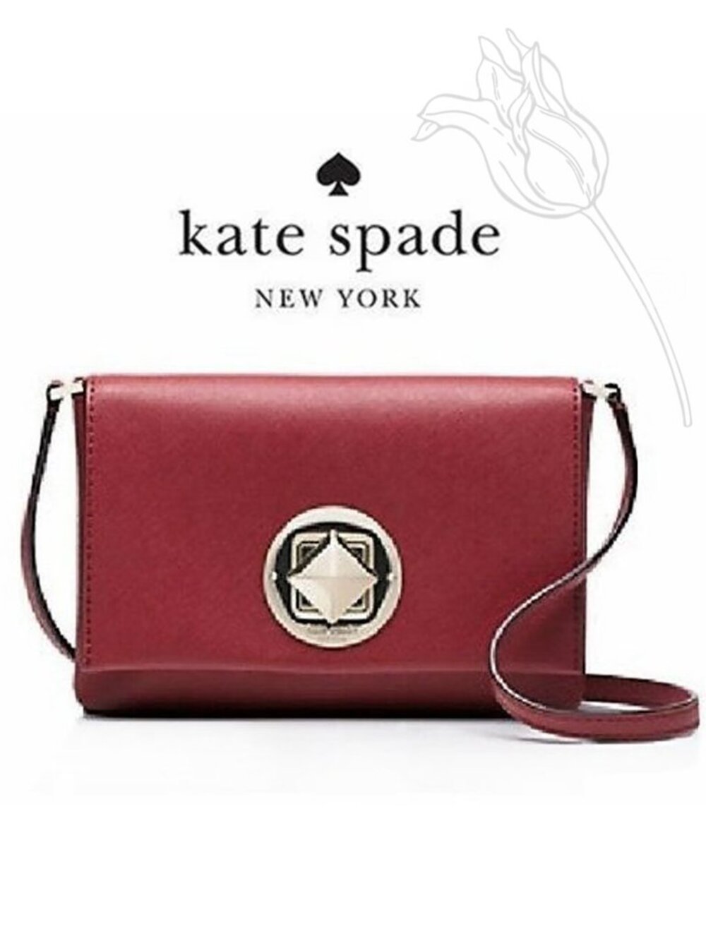 Kate Spade NY Newbury Lane Sally Red Crossbody Bag